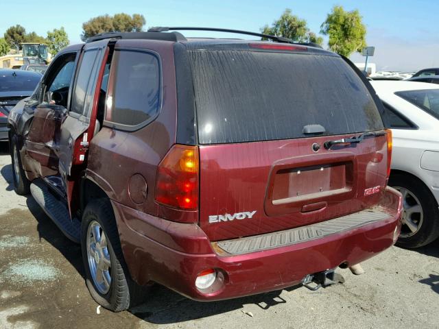 1GKDT13S442285960 - 2004 GMC ENVOY MAROON photo 3