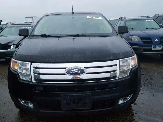 2FMDK38C78BA42621 - 2008 FORD EDGE SEL BLACK photo 9