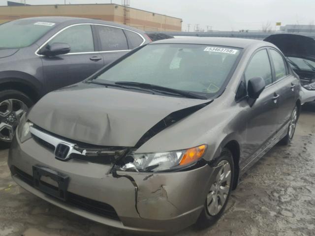 2HGFA16258H101775 - 2008 HONDA CIVIC DX GRAY photo 2