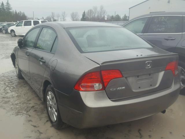 2HGFA16258H101775 - 2008 HONDA CIVIC DX GRAY photo 3