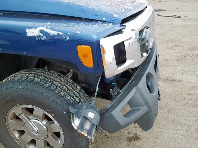 5GTDN136868134928 - 2006 HUMMER H3 BLUE photo 9