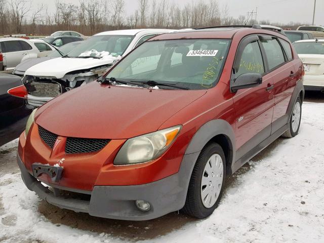 5Y2SL62854Z445325 - 2004 PONTIAC VIBE RED photo 2