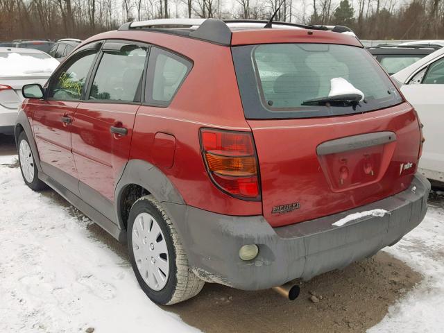 5Y2SL62854Z445325 - 2004 PONTIAC VIBE RED photo 3