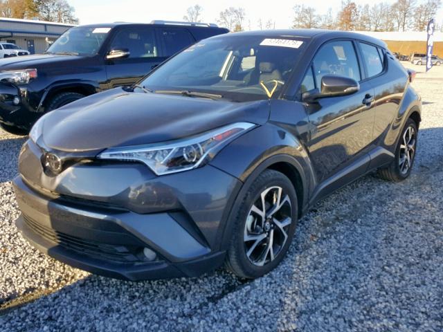 NMTKHMBX5JR045452 - 2018 TOYOTA C-HR XLE GRAY photo 2