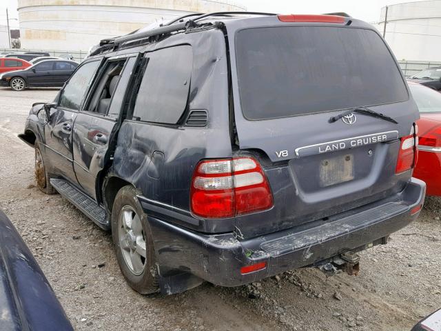 JTEHT05J052076563 - 2005 TOYOTA LAND CRUIS GRAY photo 3