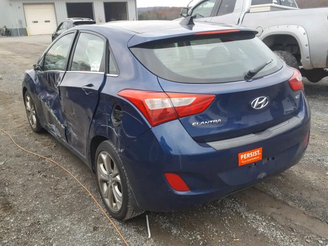 KMHD35LE5DU090978 - 2013 HYUNDAI ELANTRA GT BLUE photo 3