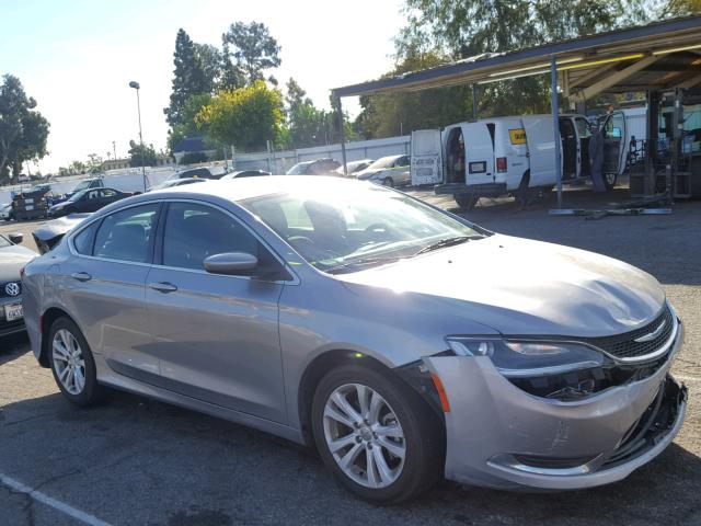 1C3CCCAB3FN728580 - 2015 CHRYSLER 200 LIMITE GRAY photo 1