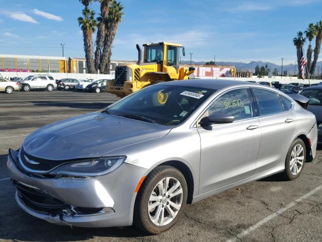 1C3CCCAB3FN728580 - 2015 CHRYSLER 200 LIMITE GRAY photo 2