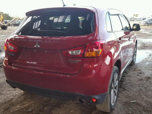 4A4AP4AU4FE023813 - 2015 MITSUBISHI OUTLANDER RED photo 4