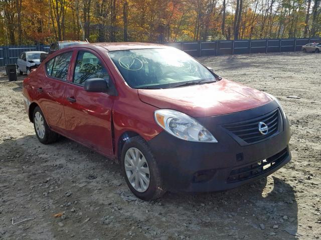 3N1CN7AP2DL874316 - 2013 NISSAN VERSA S RED photo 1