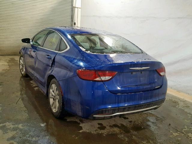 1C3CCCAB3FN669367 - 2015 CHRYSLER 200 LIMITE BLUE photo 3