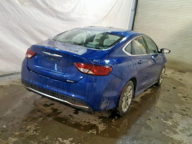 1C3CCCAB3FN669367 - 2015 CHRYSLER 200 LIMITE BLUE photo 4