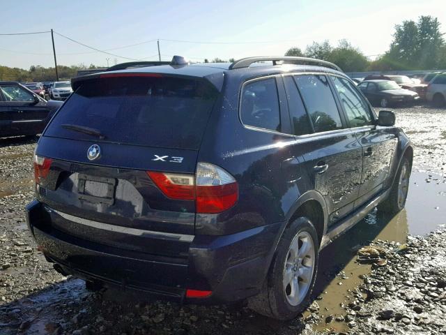 WBXPC93428WJ09791 - 2008 BMW X3 3.0SI BLACK photo 4