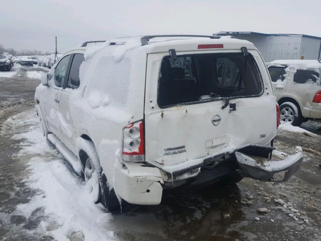 5N1AA08B74N743041 - 2004 NISSAN ARMADA SE WHITE photo 3