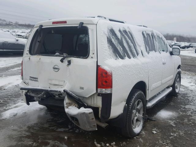 5N1AA08B74N743041 - 2004 NISSAN ARMADA SE WHITE photo 4