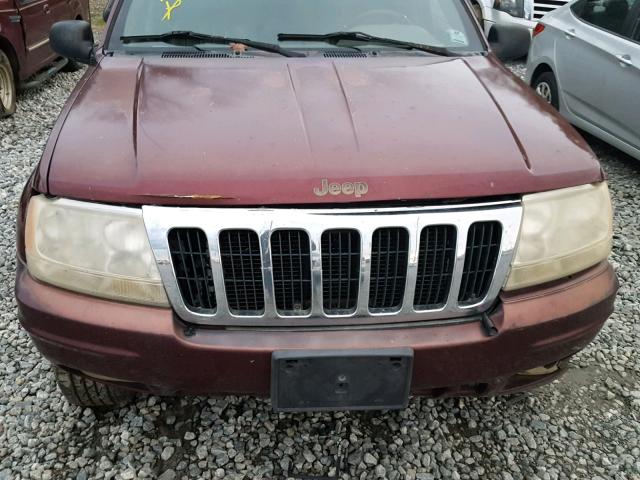 1J4G268S9XC770833 - 1999 JEEP GRAND CHER MAROON photo 7