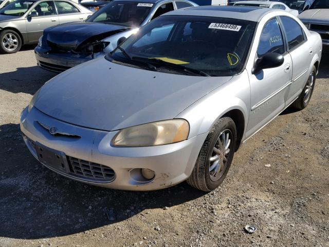 1C3AL56U41N633032 - 2001 CHRYSLER SEBRING LX SILVER photo 2