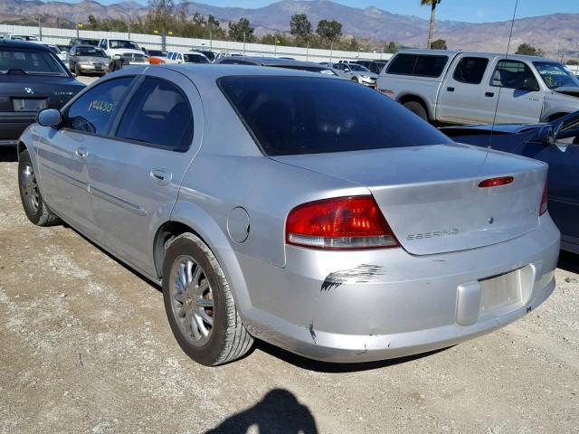 1C3AL56U41N633032 - 2001 CHRYSLER SEBRING LX SILVER photo 3