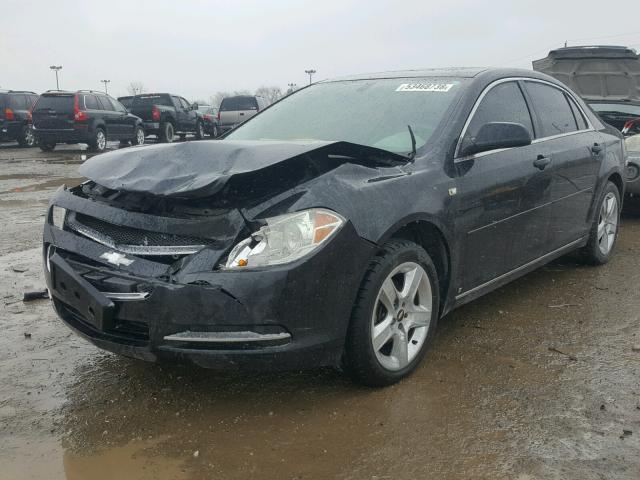 1G1ZH57B98F175613 - 2008 CHEVROLET MALIBU 1LT BLACK photo 2