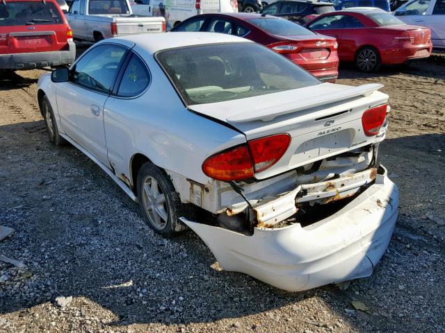 1G3NL12EX2C126332 - 2002 OLDSMOBILE ALERO GL WHITE photo 3