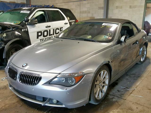 WBAEK73495B328856 - 2005 BMW 645 CI AUT GRAY photo 2