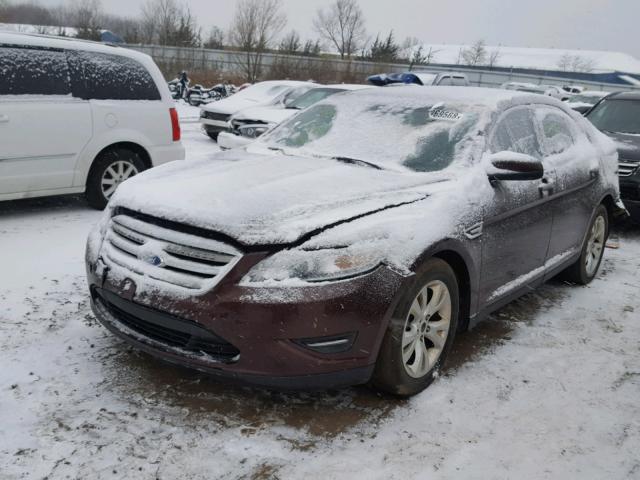 1FAHP2EW1CG130572 - 2012 FORD TAURUS SEL BURGUNDY photo 2