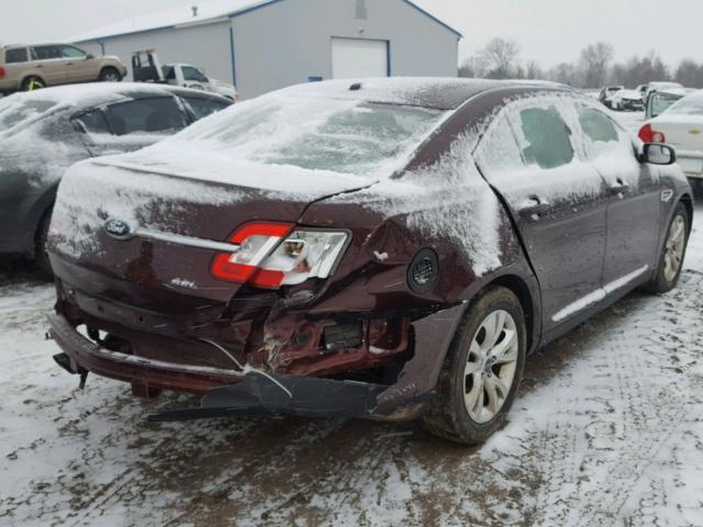 1FAHP2EW1CG130572 - 2012 FORD TAURUS SEL BURGUNDY photo 4