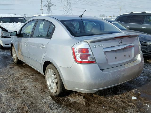 3N1AB6AP9CL738306 - 2012 NISSAN SENTRA 2.0 GRAY photo 3