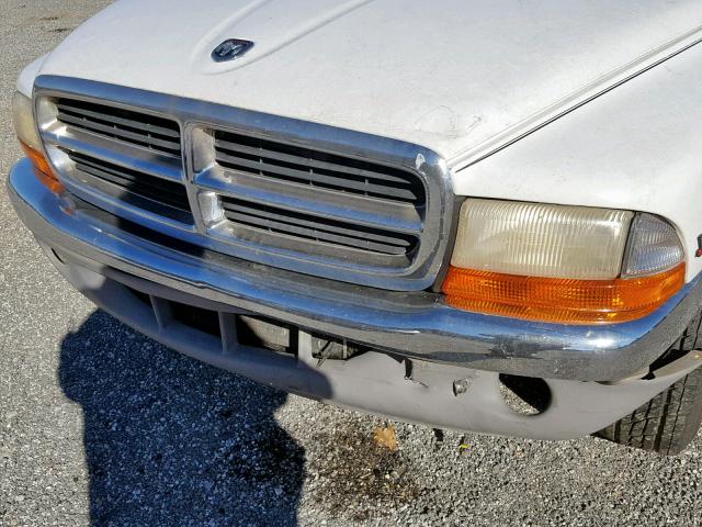 1B7GL22X8WS507138 - 1998 DODGE DAKOTA WHITE photo 9