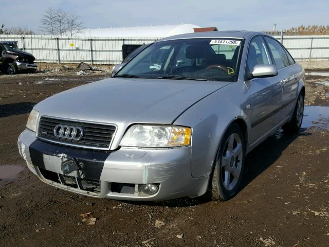 WAULD64B63N088458 - 2003 AUDI A6 2.7T QU SILVER photo 2