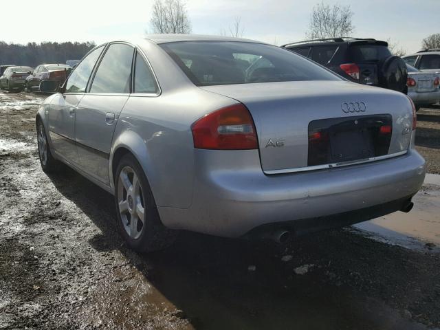 WAULD64B63N088458 - 2003 AUDI A6 2.7T QU SILVER photo 3