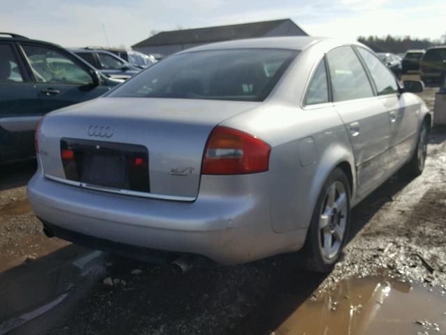 WAULD64B63N088458 - 2003 AUDI A6 2.7T QU SILVER photo 4