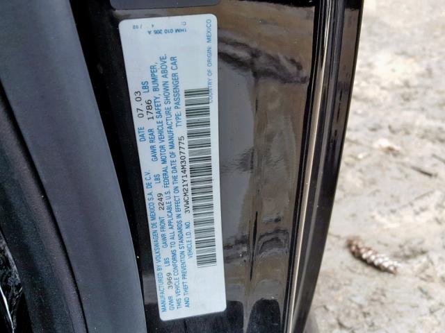 3VWCM21Y14M307775 - 2004 VOLKSWAGEN NEW BEETLE Qara foto 10