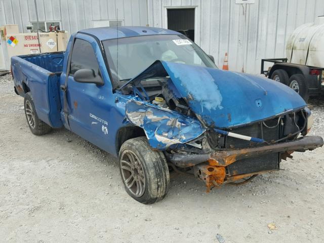 1B7FL26X0WS706481 - 1998 DODGE DAKOTA BLUE photo 1