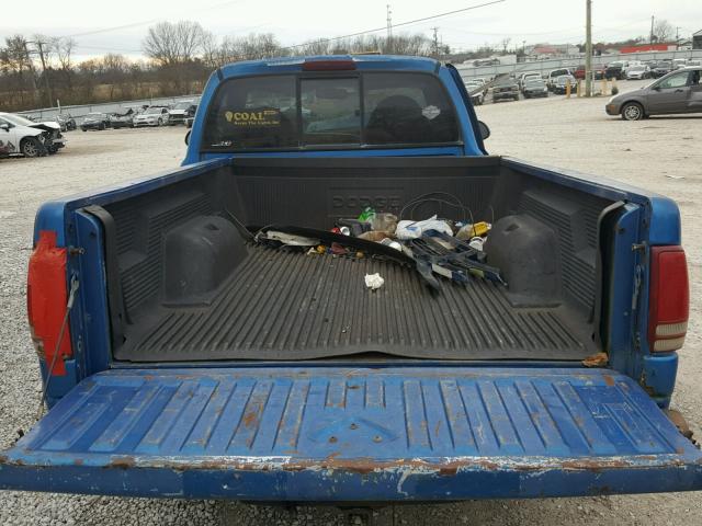 1B7FL26X0WS706481 - 1998 DODGE DAKOTA BLUE photo 6