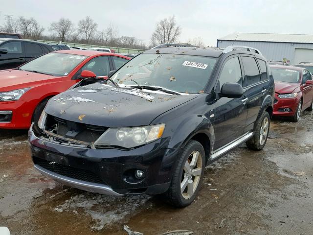 JA4MS41X59Z014056 - 2009 MITSUBISHI OUTLANDER BLACK photo 2