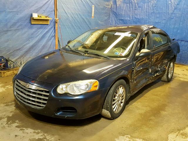 1C3EL46X14N382576 - 2004 CHRYSLER SEBRING LX BLUE photo 2