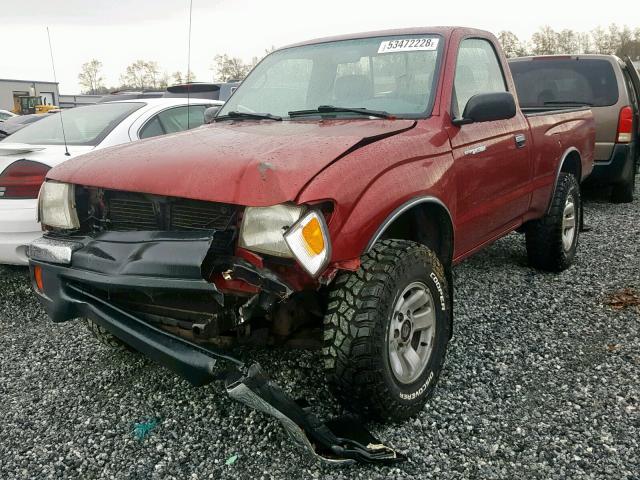 4TAPM62N5XZ485624 - 1999 TOYOTA TACOMA RED photo 2
