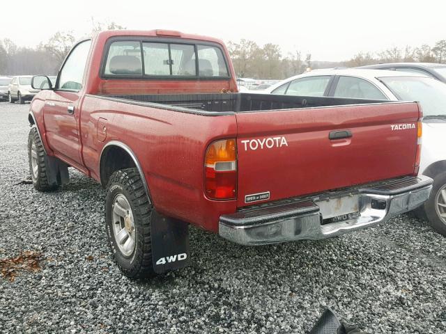 4TAPM62N5XZ485624 - 1999 TOYOTA TACOMA RED photo 3