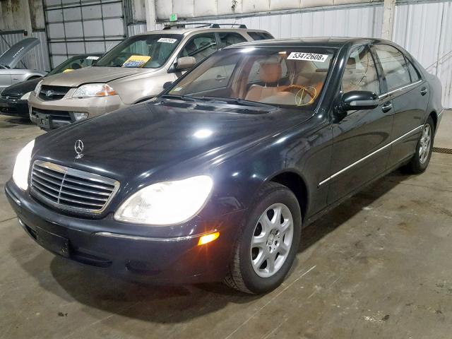 WDBNG70J81A178686 - 2001 MERCEDES-BENZ S 430 BLACK photo 2