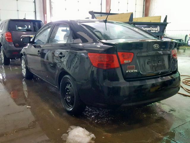 KNAFU4A22A5830812 - 2010 KIA FORTE EX BLACK photo 3