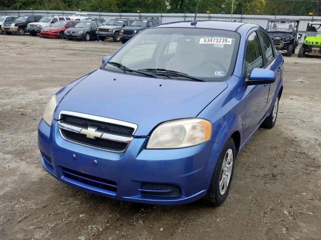 KL1TD56E59B610230 - 2009 CHEVROLET AVEO LS BLUE photo 2