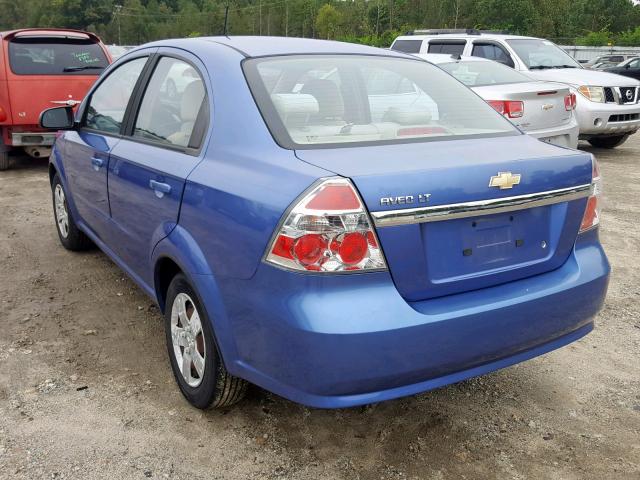 KL1TD56E59B610230 - 2009 CHEVROLET AVEO LS BLUE photo 3