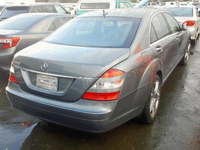 WDDNG71X87A108401 - 2007 MERCEDES-BENZ S 550 GRAY photo 4