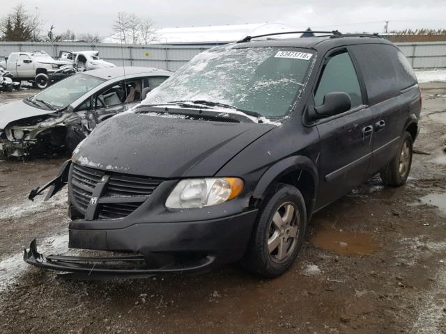 1D4GP45R55B115135 - 2005 DODGE CARAVAN SX BLACK photo 2