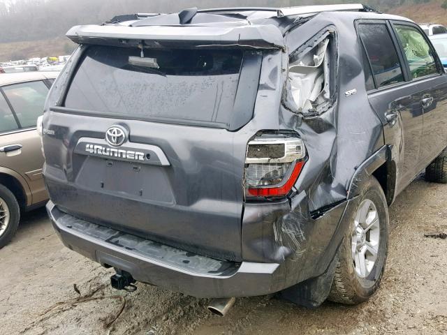 JTEBU5JR9J5543841 - 2018 TOYOTA 4RUNNER SR GRAY photo 9
