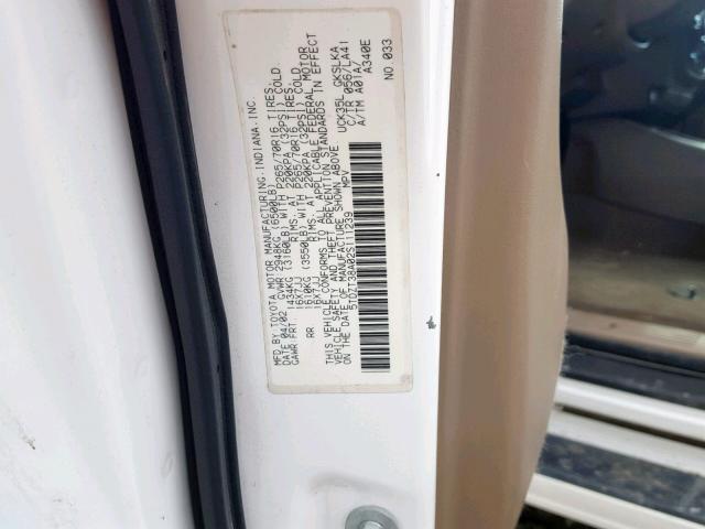 5TDZT38A02S111239 - 2002 TOYOTA SEQUOIA LI WHITE photo 10