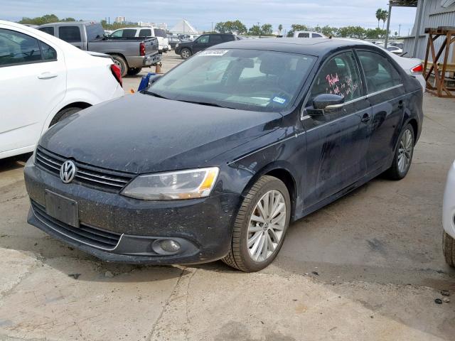 3VWLL7AJ3EM392266 - 2014 VOLKSWAGEN JETTA TDI BLACK photo 2