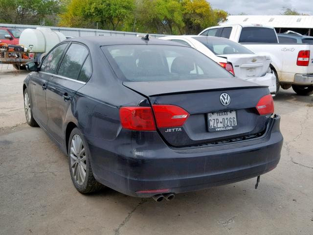 3VWLL7AJ3EM392266 - 2014 VOLKSWAGEN JETTA TDI BLACK photo 3