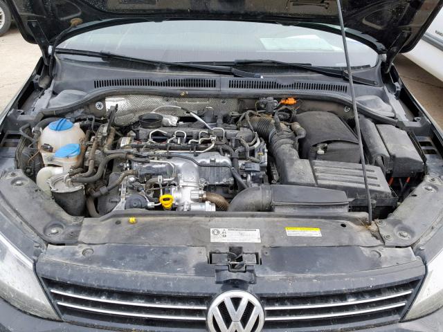 3VWLL7AJ3EM392266 - 2014 VOLKSWAGEN JETTA TDI BLACK photo 7